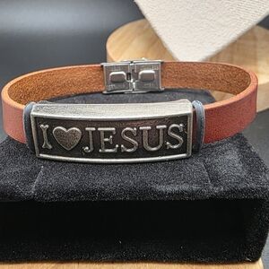 Brown 'I Love Jesus' Bracelet (1396)